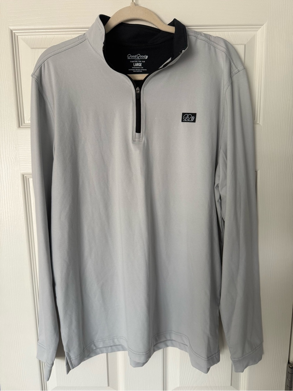 Good Good Golf Light Gray Men’s Quarter-Zip Pullover